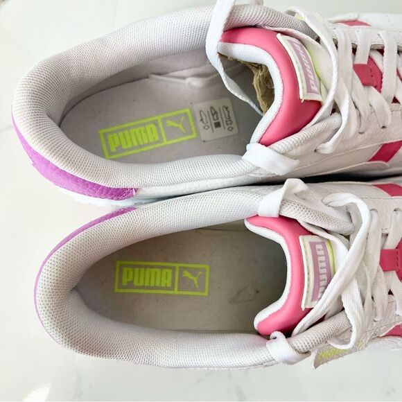 PUMA Cali Wedge White Leather Lifestyle Sneakers - Picture 10 of 16